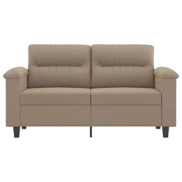 2-Sitzer-Sofa Taupe 120 cm Mikrofasergewebe