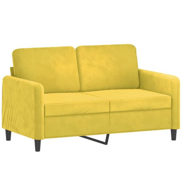 2-Sitzer-Sofa Gelb 120 cm Samt