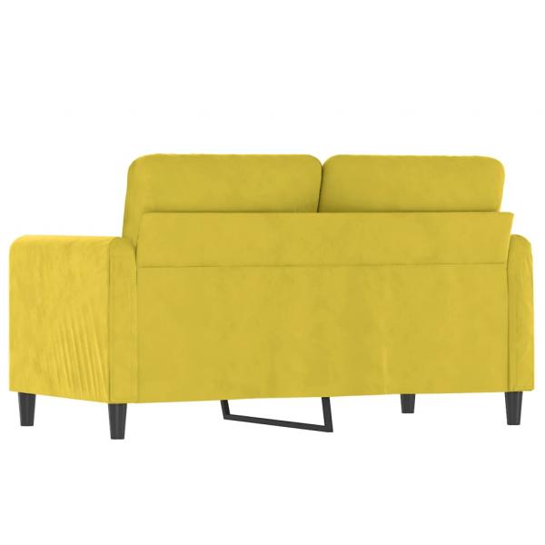 2-Sitzer-Sofa Gelb 120 cm Samt