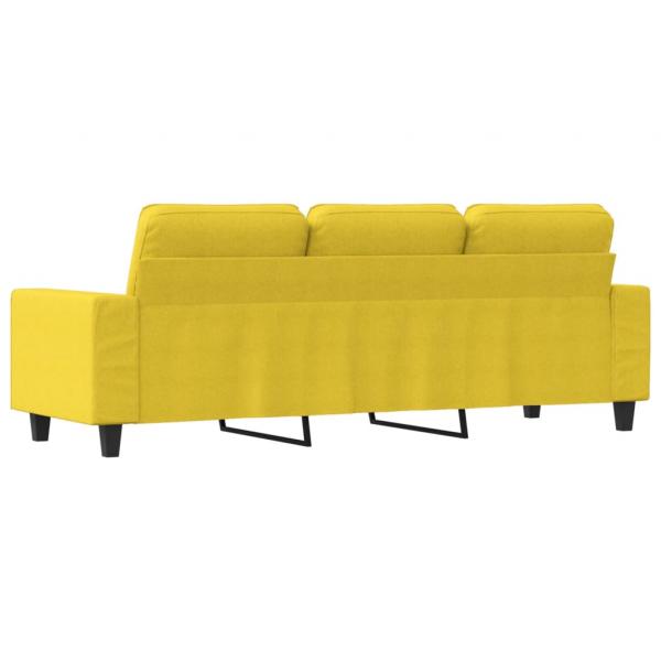 3-Sitzer-Sofa Hellgelb 180 cm Stoff