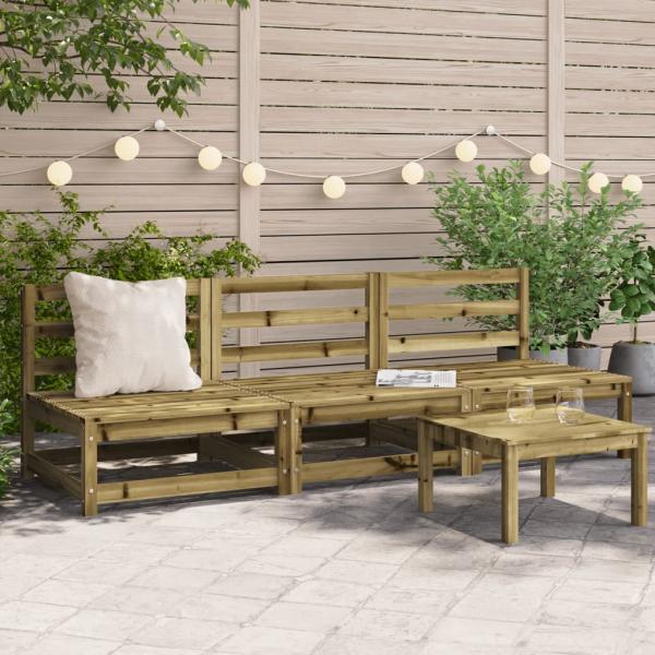 ARDEBO.de - Gartensofas ohne Armlehnen 3 Stk. 70x70x67 cm Kiefernholz