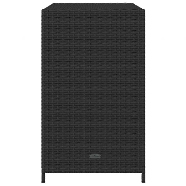 Gartenschrank Schwarz 83x45x76 cm Poly Rattan