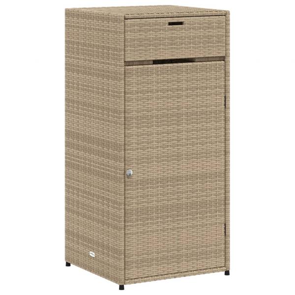 Gartenschrank Beige 55x55x111 cm Poly Rattan