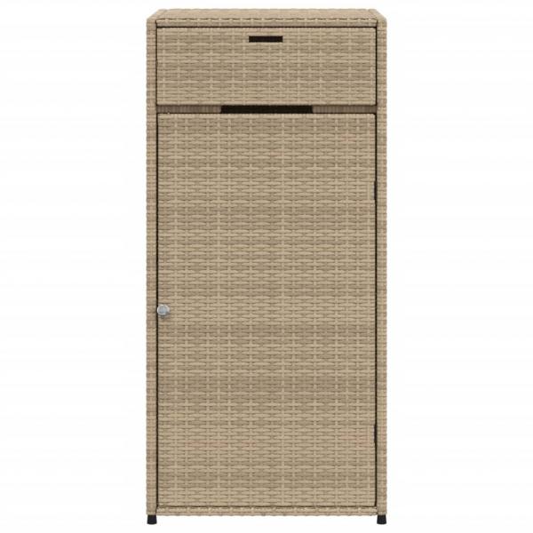 Gartenschrank Beige 55x55x111 cm Poly Rattan