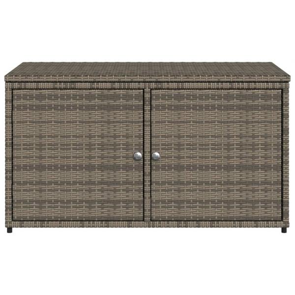 Gartenschrank Grau 110x55x60,5 cm Poly Rattan