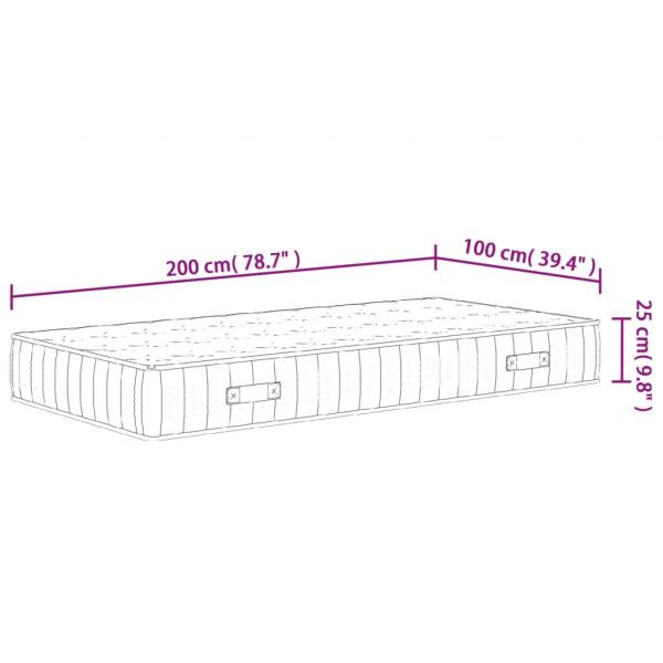 Matratze Taschenfederkern Mittelfest 100x200 cm