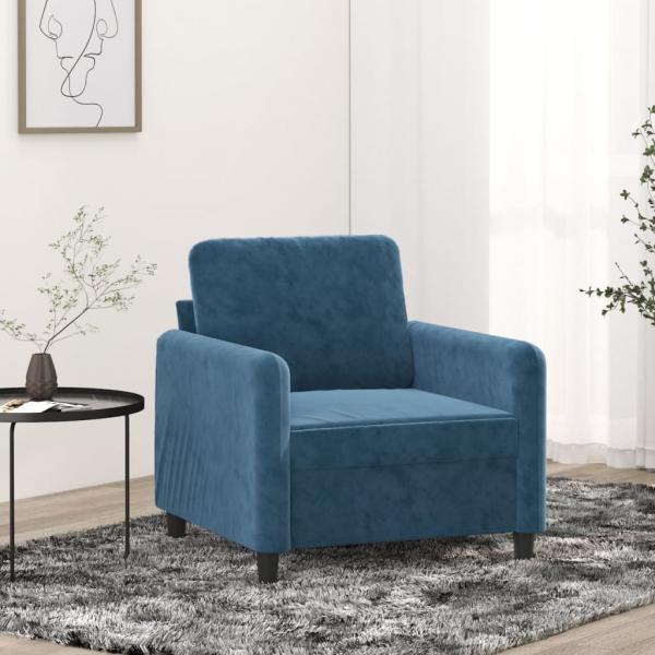 ARDEBO.de - Sessel Blau 60 cm Samt