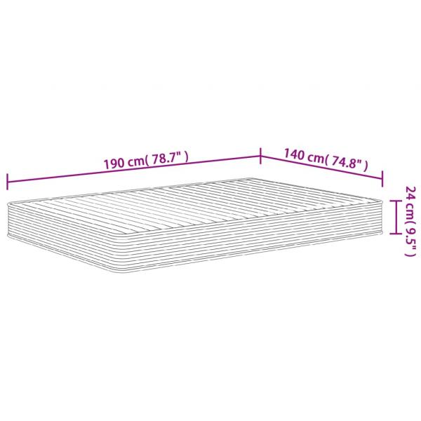 Matratze Schaumstoff Mittelweich 140x190 cm