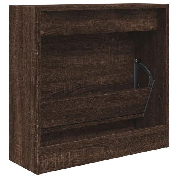 Schuhregal Braun Eichen-Optik 60x21x57 cm Holzwerkstoff