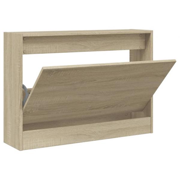 Schuhschrank Sonoma-Eiche 80x21x57 cm Holzwerkstoff