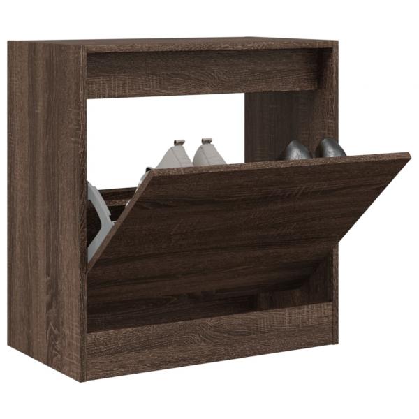 ARDEBO.de - Schuhschrank Braun Eichen-Optik 60x34x63,5 cm Holzwerkstoff