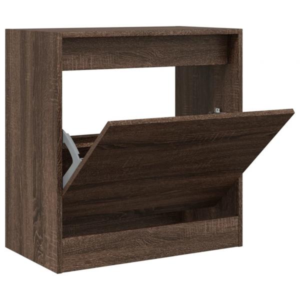 Schuhschrank Braun Eichen-Optik 60x34x63,5 cm Holzwerkstoff