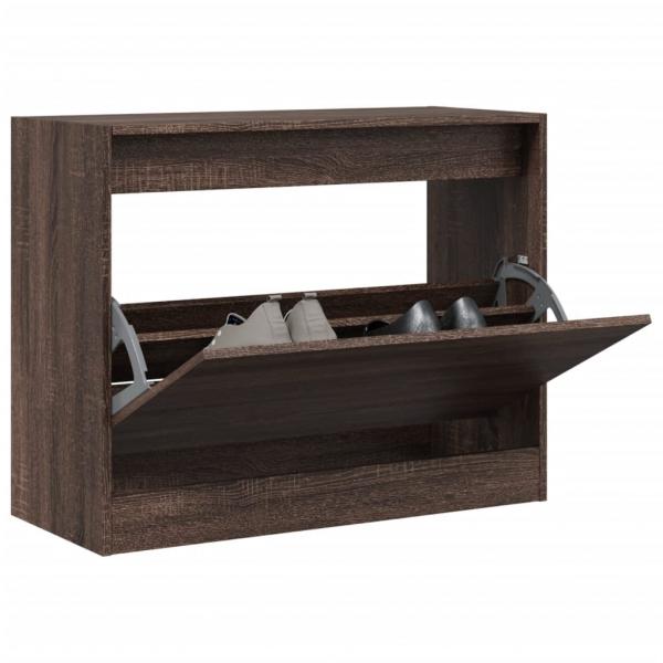 ARDEBO.de - Schuhschrank Braun Eichen-Optik 80x34x63 cm Holzwerkstoff