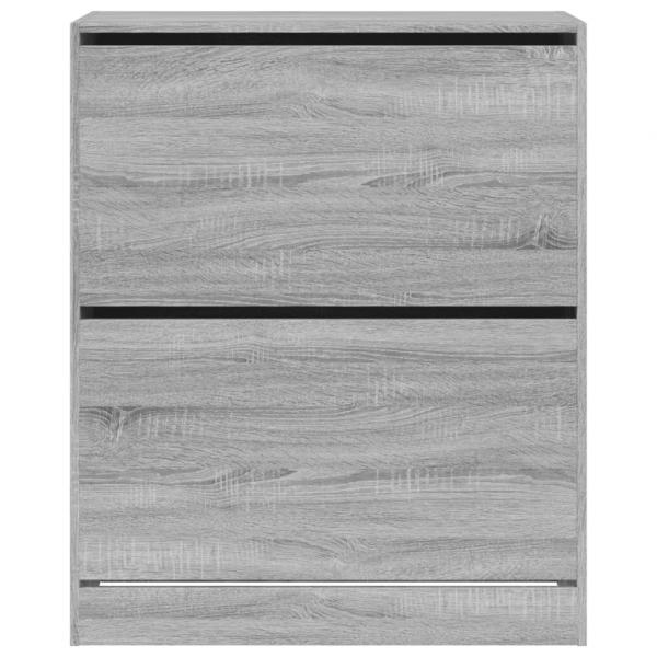 Schuhschrank Grau Sonoma 80x34x96,5 cm Holzwerkstoff