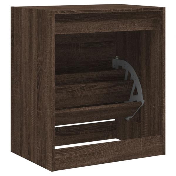 Schuhschrank Braun Eichen-Optik 60x42x69 cm Holzwerkstoff