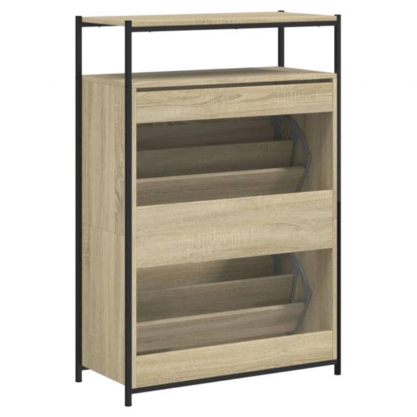 Schuhschrank Sonoma-Eiche 75x34x112 cm Holzwerkstoff