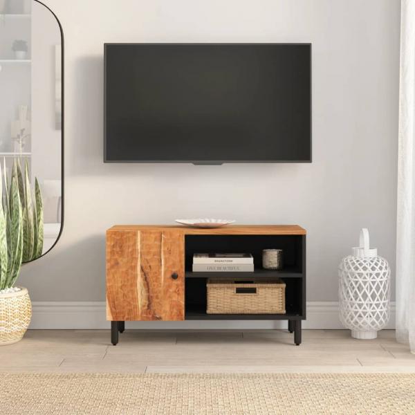 TV-Schrank 80x33x46 cm Massivholz Akazie