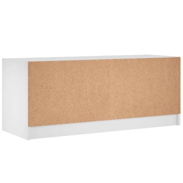 TV-Schrank mit Glastüren Weiß 102x37x42 cm