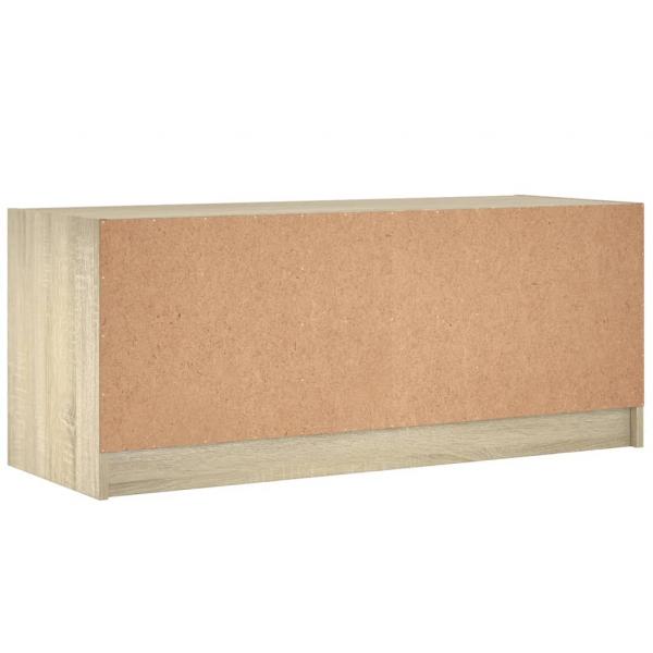 TV-Schrank mit Glastüren Sonoma-Eiche 102x37x42 cm