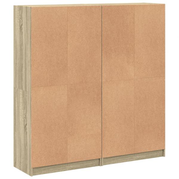 Bücherschrank mit Türen Sonoma-Eiche 136x37x142cm Holzwerkstoff