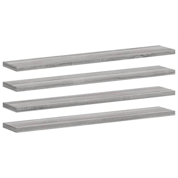 Wandregale 4 Stk. Grau Sonoma 60x10x1,5 cm Holzwerkstoff