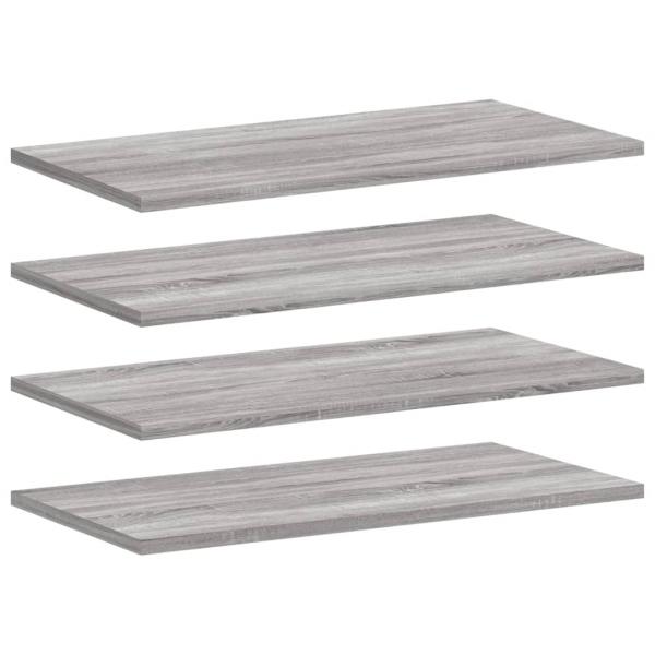 Wandregale 4 Stk. Grau Sonoma 60x20x1,5 cm Holzwerkstoff