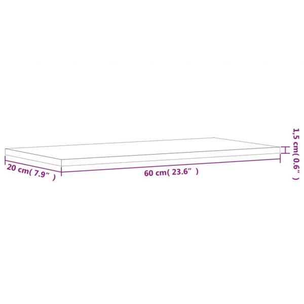 Wandregale 4 Stk. Grau Sonoma 60x20x1,5 cm Holzwerkstoff