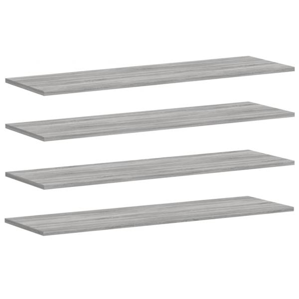 Wandregale 4 Stk. Grau Sonoma 100x30x1,5 cm Holzwerkstoff