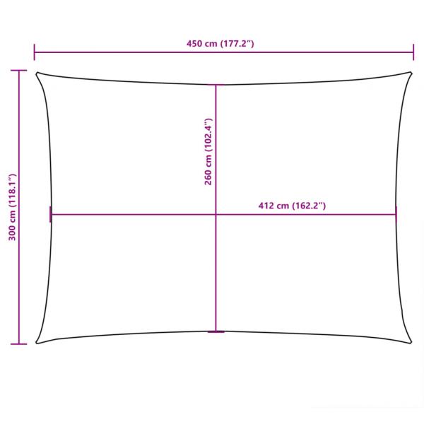 Sonnensegel Oxford-Gewebe Rechteckig 3x4,5 m Terrakotta-Rot