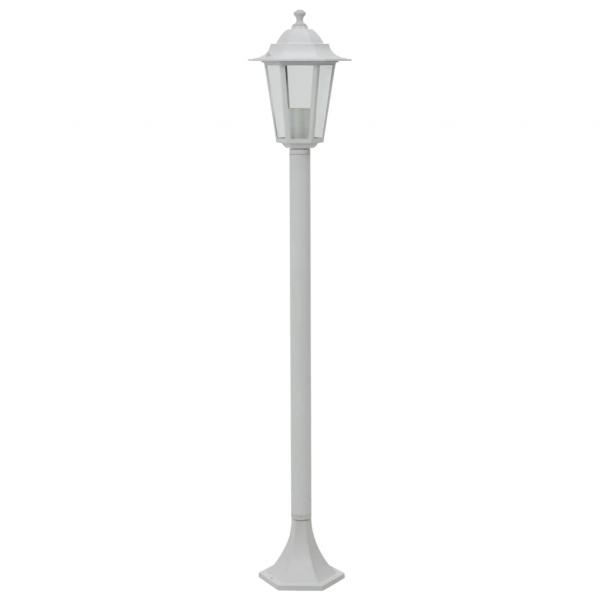 Garten-Pollerleuchte 6 Stk. E27 110 cm Aluminium Weiß 