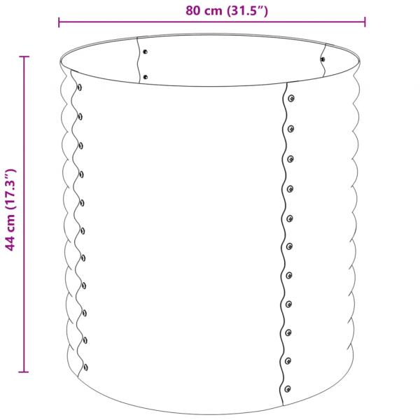 Garten-Hochbeet 80x80x81 cm Verzinkter Stahl Silbern