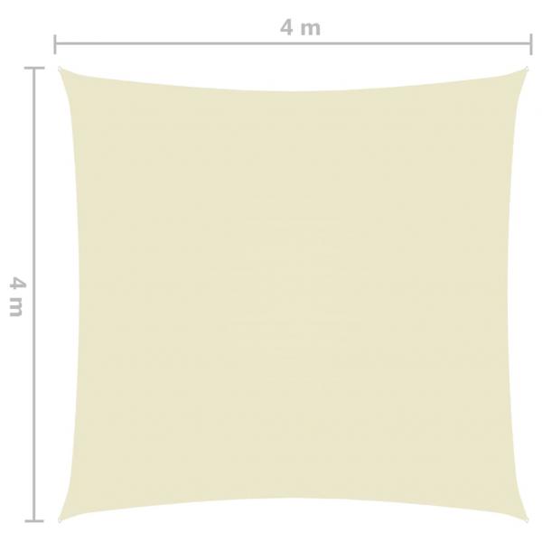 Sonnensegel Oxford-Gewebe Quadratisch 4x4 m Creme