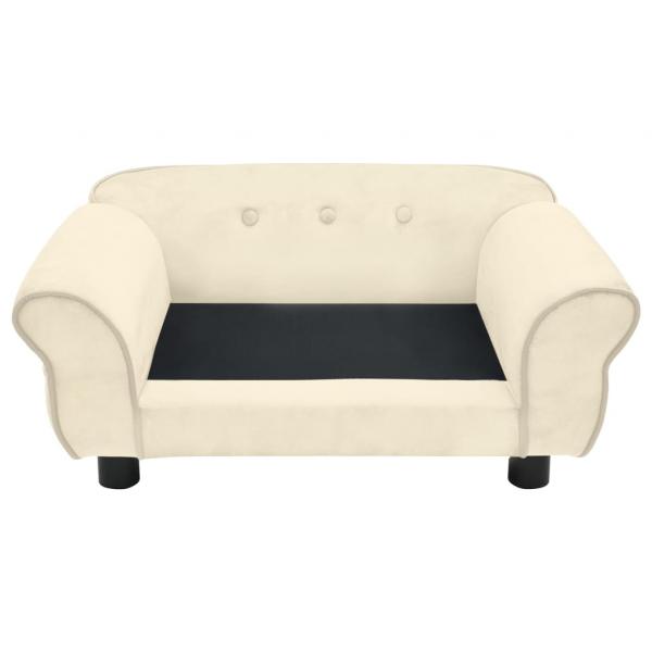 Hundesofa Creme 72x45x30 cm Plüsch