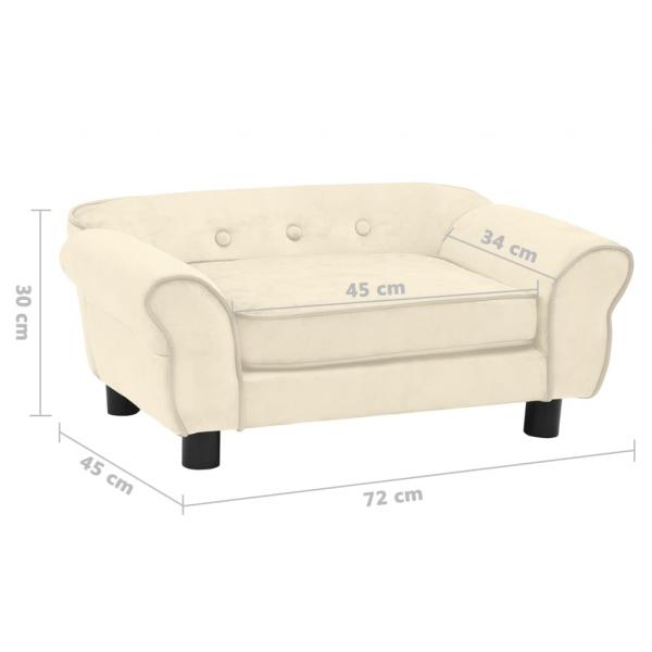 Hundesofa Creme 72x45x30 cm Plüsch