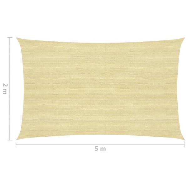 Sonnensegel 160 g/m² Beige 2x5 m HDPE