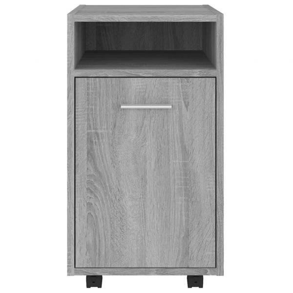 Beistellschrank mit Rollen Grau Sonoma 33x38x60cm Holzwerkstoff