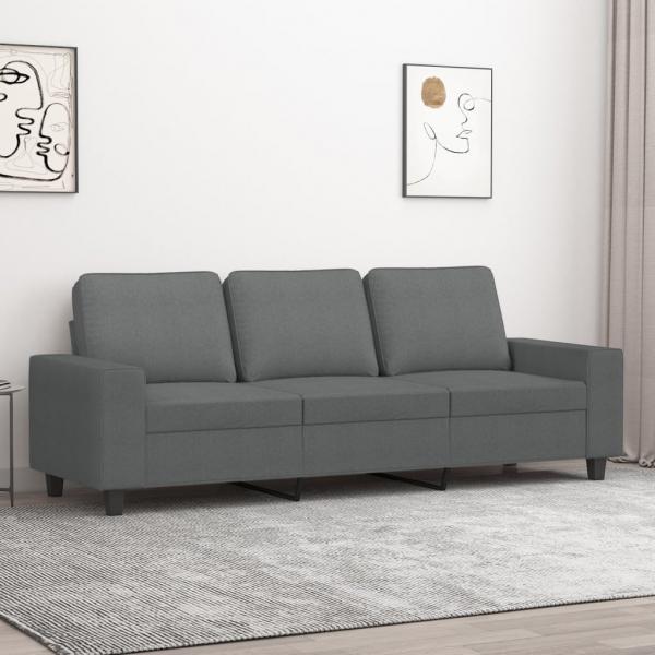 ARDEBO.de - 3-Sitzer-Sofa Dunkelgrau 180 cm Stoff