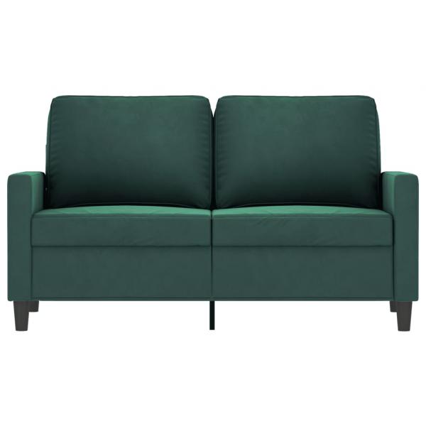 2-Sitzer-Sofa Dunkelgrün 120 cm Samt