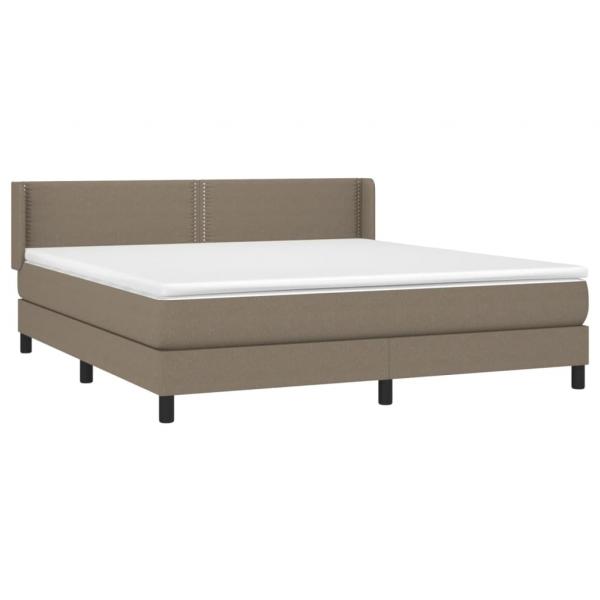 Boxspringbett mit Matratze Taupe 160x200 cm Stoff