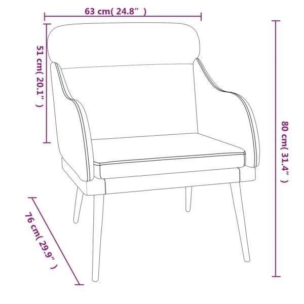 Sessel Rosa 63x76x80 cm Samt