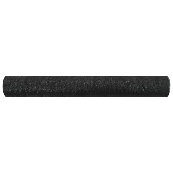 Zaunblende Schwarz 1,2x25 m HDPE 75 g/m² 