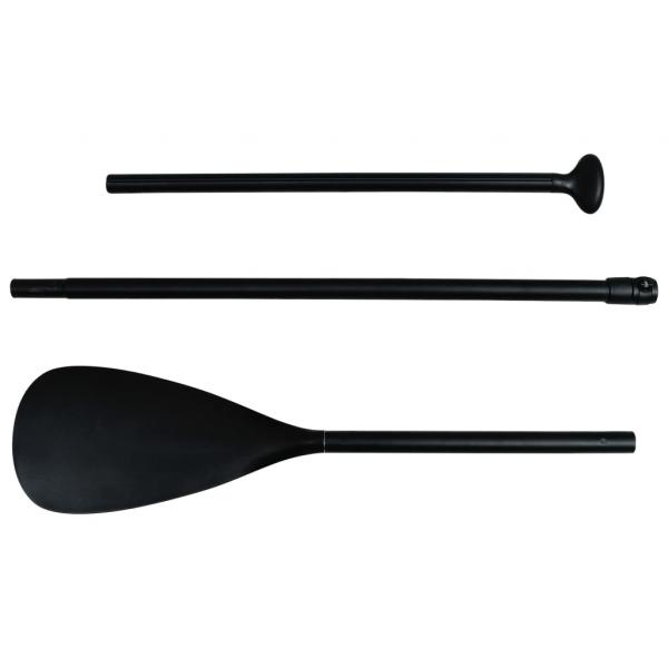 Aufblasbares SUP-Board mit Segel Set Schwarz und Weiß