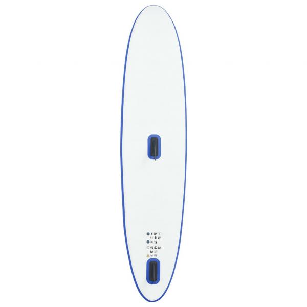 Aufblasbares SUP-Board mit Segel Set Blau und Weiß