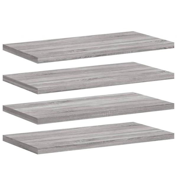 Wandregale 4 Stk. Grau Sonoma 40x20x1,5 cm Holzwerkstoff