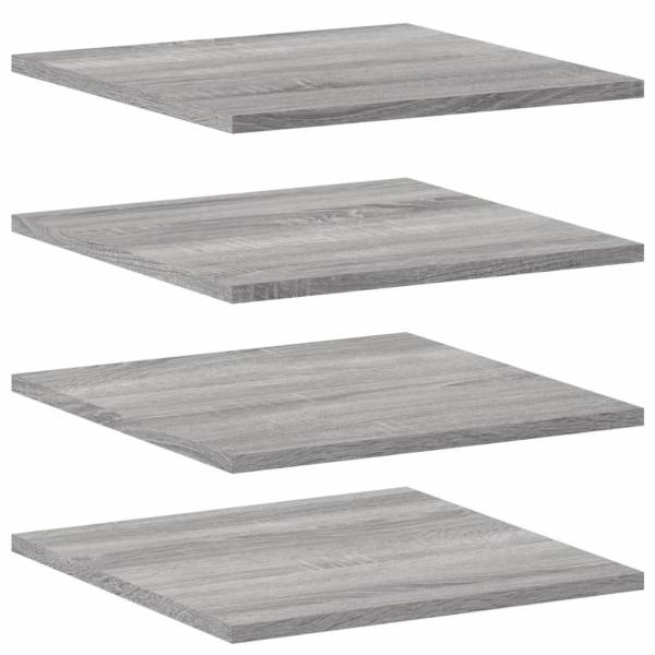 Wandregale 4 Stk. Grau Sonoma 40x40x1,5 cm Holzwerkstoff