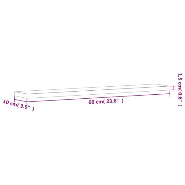 Wandregale 4 Stk. Braun Eichen-Optik 60x10x1,5 cm Holzwerkstoff