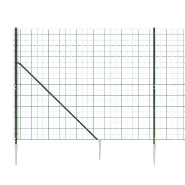 Maschendrahtzaun mit Bodenhülsen Grün 1,6x10 m