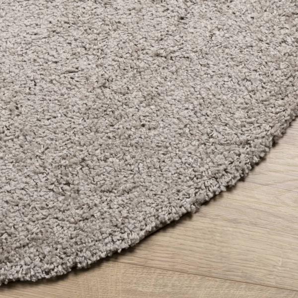 Shaggy-Teppich PAMPLONA Hochflor Modern Beige Ø 80 cm