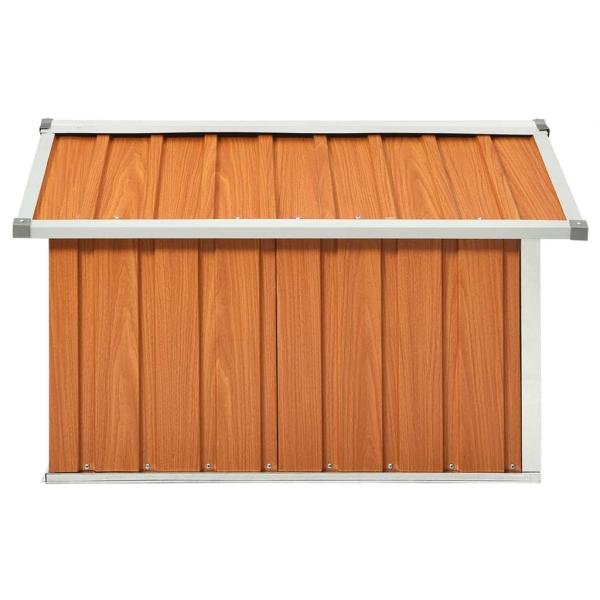 Rasenmäher Garage 92x97x63 cm Verzinkter Stahl Braun