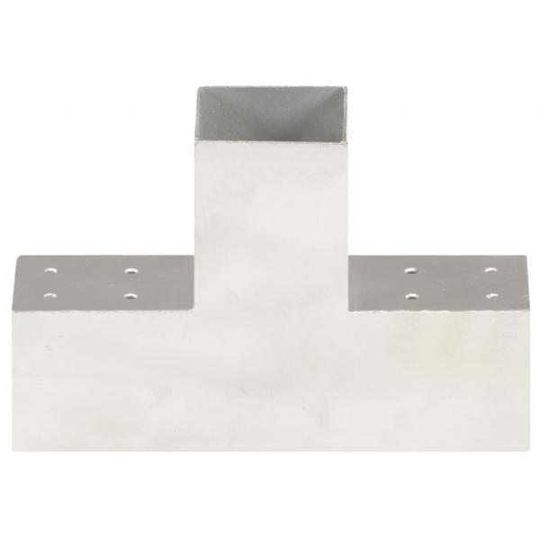 Pfostenverbinder 4 Stk. T-Form Verzinktes Metall 81 x 81 mm